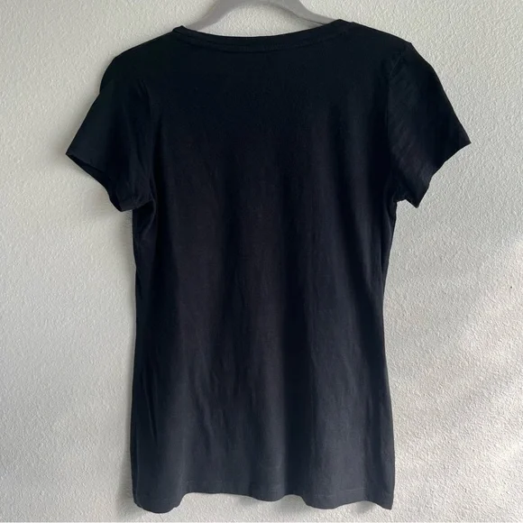 Merona black short sleeve beaded embellished neckline scoop neck tee - Picture 4 of 4